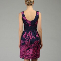 Spense Women's Navy Paisley Floral Dress
