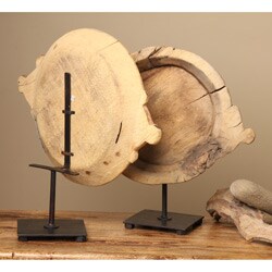 Reclaimed Wood Trays on Stands (India)