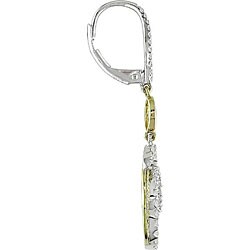 14k Two-tone Gold 3/4ct TDW Diamond Swirl Earrings (G-H, I3)