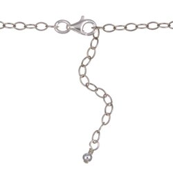 Charming Life Silver White Crystallized Pearl Necklace (12 mm)