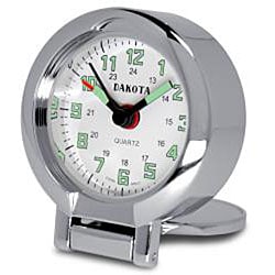 Dakota Men's Etched Fisherman Travel Alarm Clock