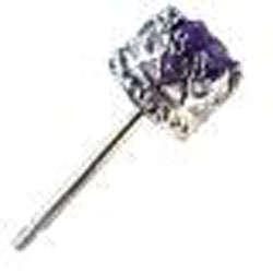 Sterling Silver Amethyst 8 mm Round Stud Earrings