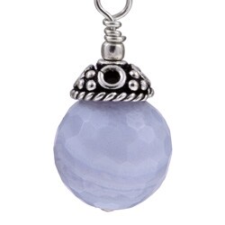 Charming Life Sterling Silver Blue Lace Agate Earrings