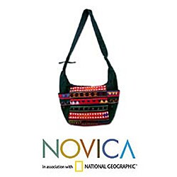 Cotton 'Hill Tribe Carnival' Shoulder Bag (Thailand)