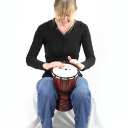 Mahogany Celtic Labyrinth Djembe Drum (Indonesia)