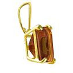 10k Yellow Gold Square Azotic Ecstasy Topaz Necklace