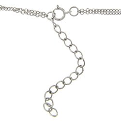 Sterling Silver 1/4ct TDW Diamond Double-heart Charm Necklace (J-K, I3)