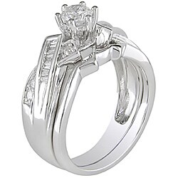 14k White Gold 1/2ct TDW Diamond Bridal Set (H-I, I2-I3)
