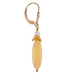 Charming Life 14k Gold Calcite and Pearl Earrings