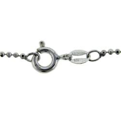  Sterling Silver 18-inch Double-tier Ball Necklace (1 mm)