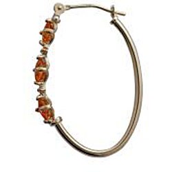 10k Yellow Gold Square-cut Twilight Mystic Topaz Gemstone Hoop Earrings