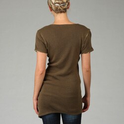 Adrienne Vittadini Women's Ribbed Zipper Tunic