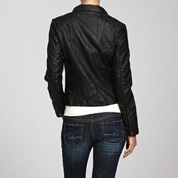 Honee Women's Black Paneled Motorcycle Jacket