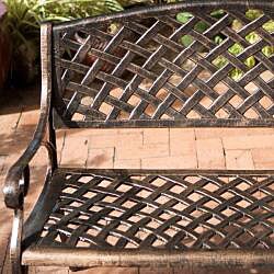 Cozumel Antique Copper Cast Aluminum Bench