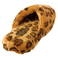 Easy Brand Women's Leopard Print Scuff Slippers