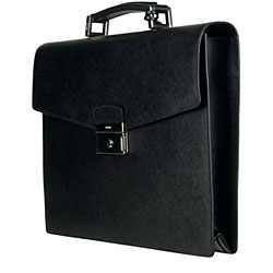 Prada Leather Saffiano Briefcase - 12927735 - Overstock.com ...  