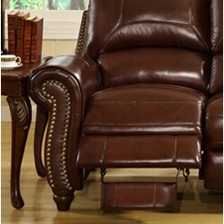 Madison Premium Italian Leather Pushback Recliner