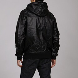 Rocawear Men's Faux Leather Hooded Jacket - Overstock Shopping