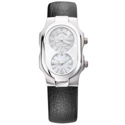 Philip Stein Women's 1-F-FSMOP-CB Black Leather Strap Watch 