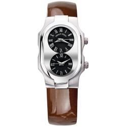 Philip Stein Women's 'Signature' Chocolate Patent Leather Strap Watch 1-G-CB-LCH 