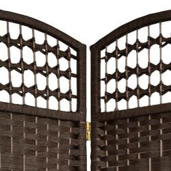 Wood and Fiber Woven 5.5-foot Room Divider (China)