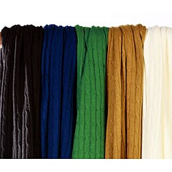 Cashmere Showroom Double-width Cable Muffler Scarf
