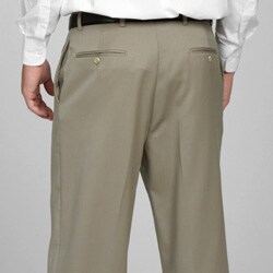 Austin Reed Men's Tan Flat-front Gabardine Trousers
