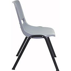 EcoFriendly Ergonomic Shell Grey Stack Chairs (Case of 40)