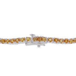 Sterling Silver Yellow Sapphire Bracelet