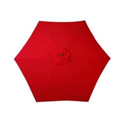 Hard Wood 9-foot Fire Engine Red Patio Umbrella