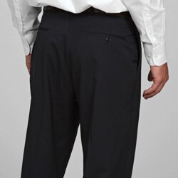Austin Reed Men's Navy Pleated Gabardine Trousers