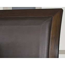 Cushioned Back Queen-size Wood Sleigh Bed