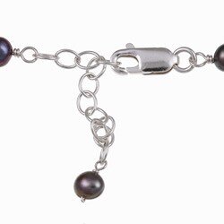 Sterling Silver Crystal, Abalone and Pearl Necklace (4-10 mm)