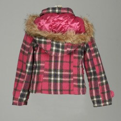 Dollhouse Girl's Pink Plaid Peacoat FINAL SALE