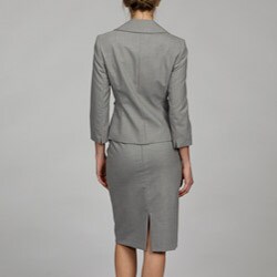 Tahari ASL Women's 3-button Jacket Skirt Suit