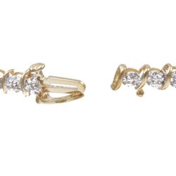 10k Yellow Gold 1/6ct TDW Diamond Tennis Bracelet (H-I, I2-I3)