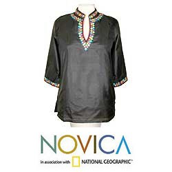 Silk 'Midnight Bliss' Tunic (India)
