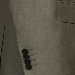 Perry Ellis Men's Slim Fit Olive Sharkskin Pattern Suit