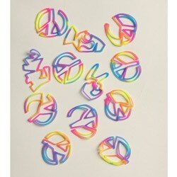 Silicon Tie Dye Peace Bands (Case of 144)