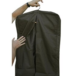 Bush Cream/ Burgundy Tote Bag and Brown Garment Bag Set 