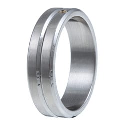 Men's Stainless Steel 18k goldplated Band Ring