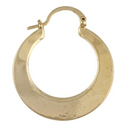 14k Yellow Gold Overlay Hoop Earrings