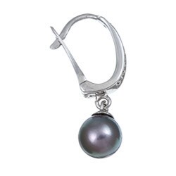 Pearls For You 14k Gold Akoya Pearl and 1/10ct TDW Diamond Earrings (6.5-7 mm) (G-H, SI2)