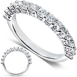 14k White Gold 3/4ct TDW Diamond Wedding Band