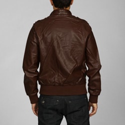 Members Only Men's Vintage Faux Leather Jacket - Overstock