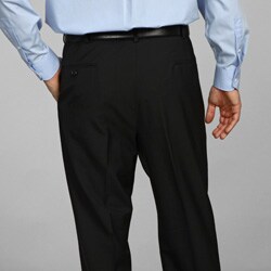 Austin Reed Men's Black Flat-front Reflex Dress Pants