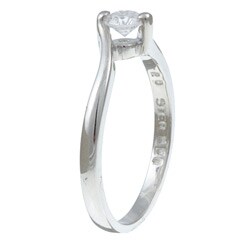 Sterling Silver 1/4ct TDW Diamond Solitaire Ring (H-I, I2-I3)
