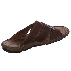 Skechers Men's 'Monet' Leather Slide Sandals - Overstockâ„¢ Shopping ...