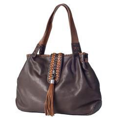 Carla Mancini Pebbled Leather Tote Bag