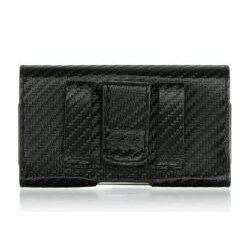 T-Mobile my Touch 3G Slide Carbon Fiber Style Horizontal Belt Clip Case